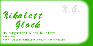 nikolett glock business card